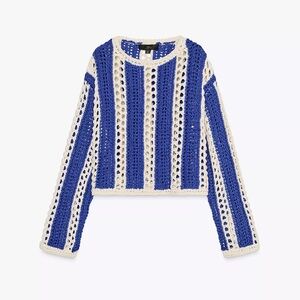 Crochet Knit Top Sweater